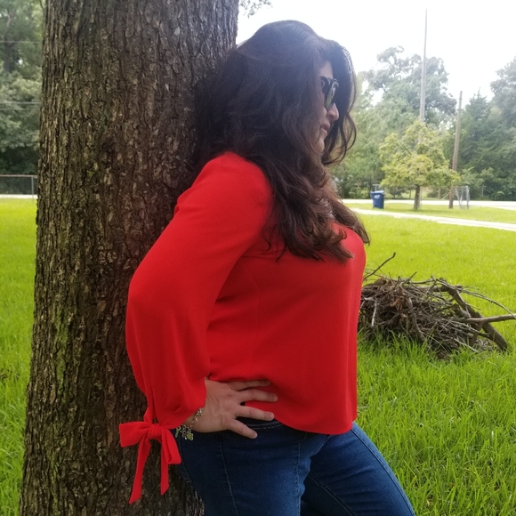 Cece for Anthropologie red blouse